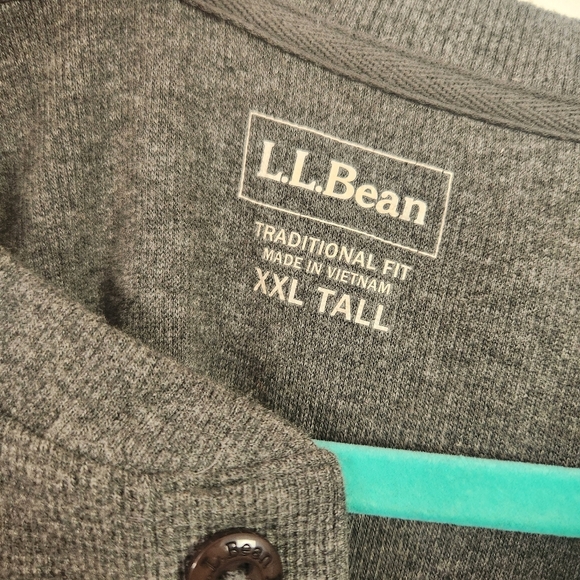 L.L. Bean Men's Unshrinkable Waffle Henley Long-Sleeve Traditional Fit XL Tall - Picture 5 of 9